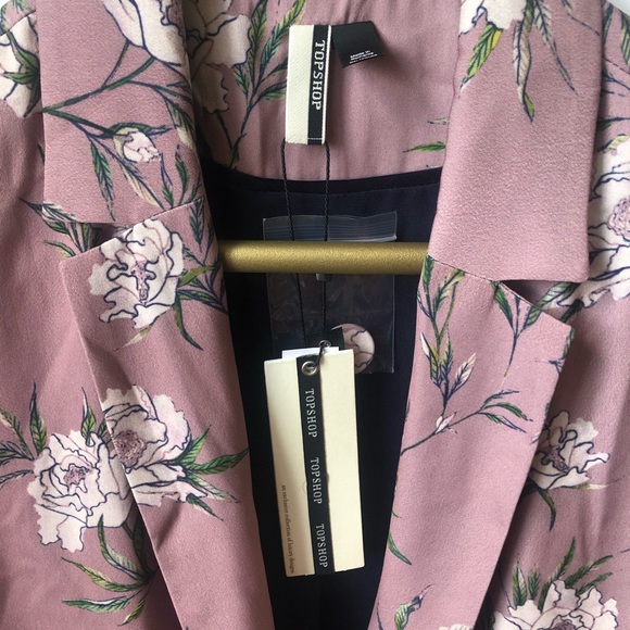Topshop Printed Floral Blazer - NWT - Size 6 - Picture 6 of 6